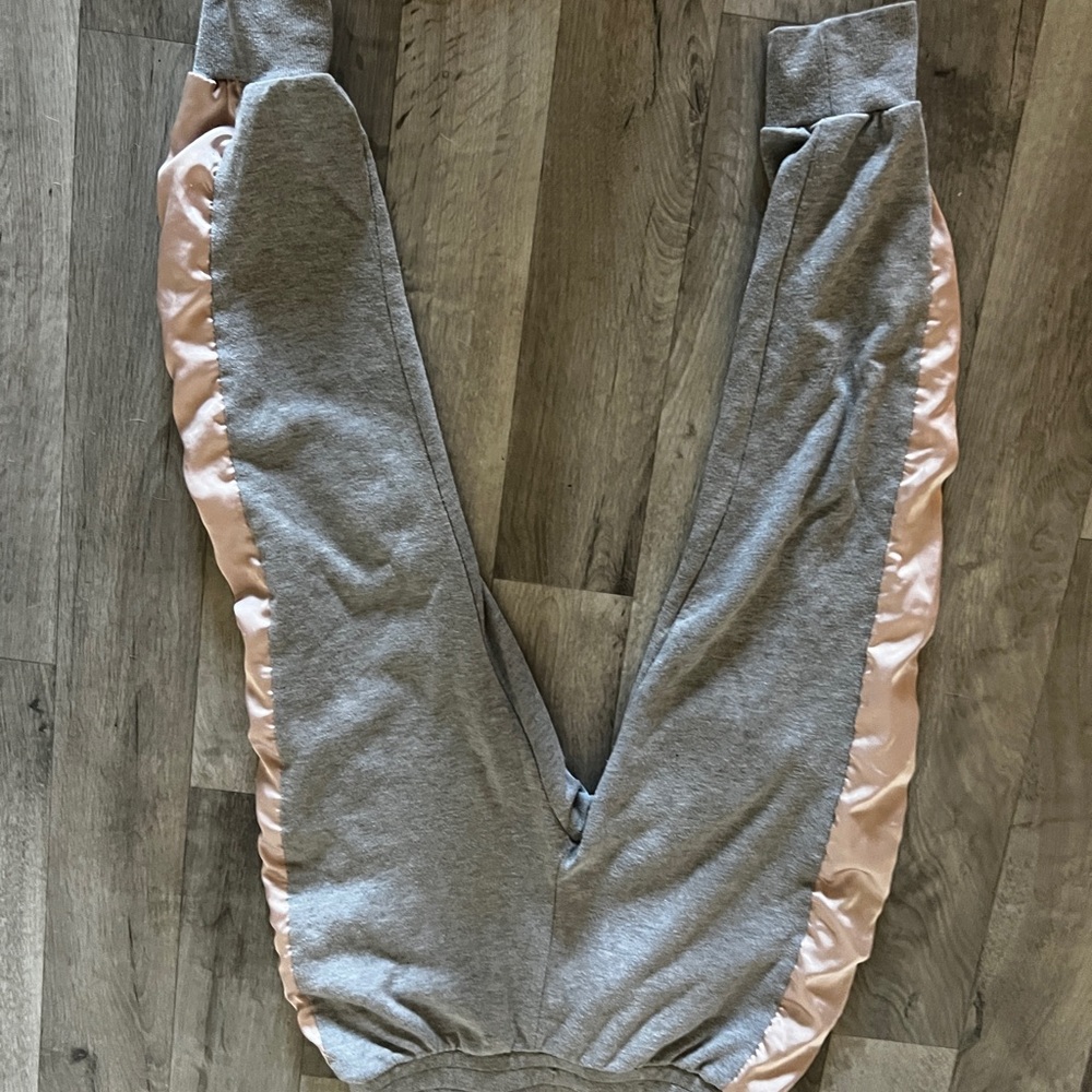 Gray and Pink Jogger Pants